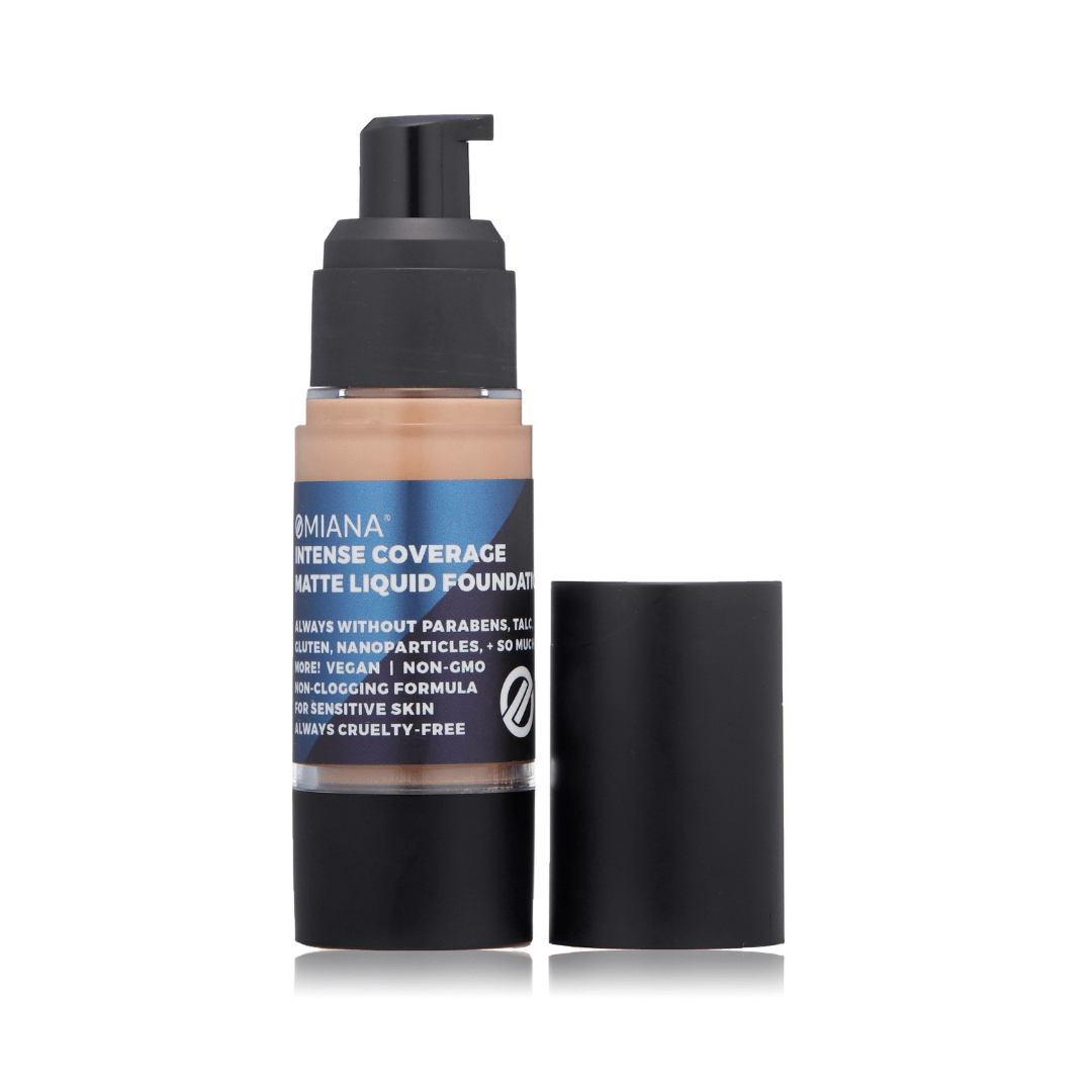 Omiana Cosmetics Foundation Intense Coverage Liquid Foundation - Mica-Free, Talc-Free, & More!