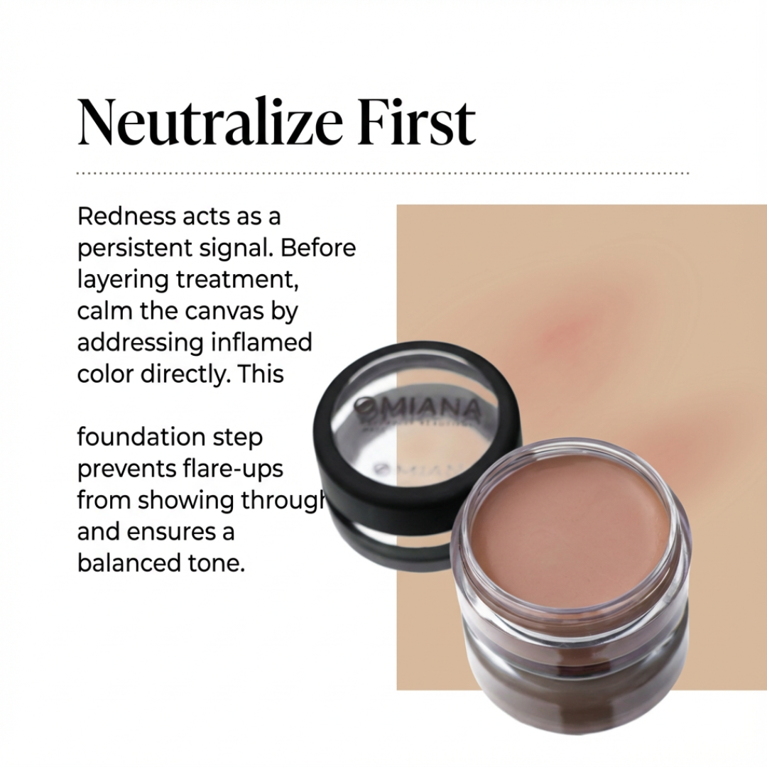 Omiana Natural Cosmetics Concealer Redness Concealer Cream - Without Mica, Titanium Dioxide, or Zinc Oxide