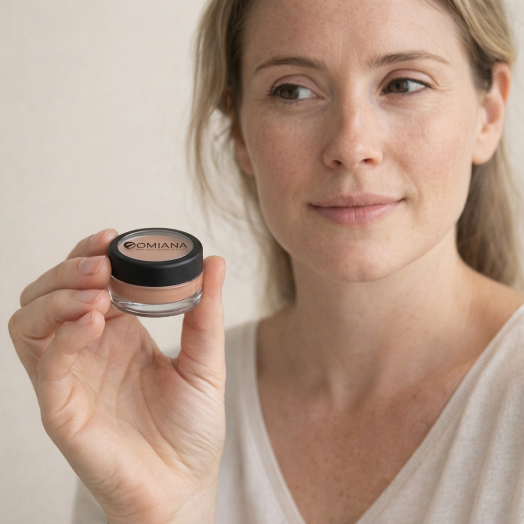 Omiana Natural Cosmetics Concealer Redness Concealer Cream - Without Mica, Titanium Dioxide, or Zinc Oxide