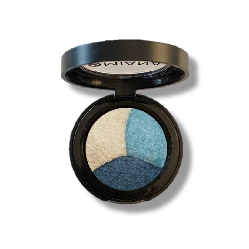 Omiana Natural Cosmetics Eyeshadow Blues Creamy Baked Mineral Eyeshadow Trios - Titanium Dioxide-Free, & More!